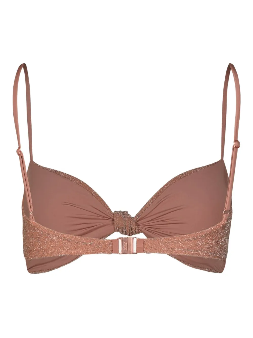 Johanna Ortiz Heliconia Knot Bikini Top In Pink