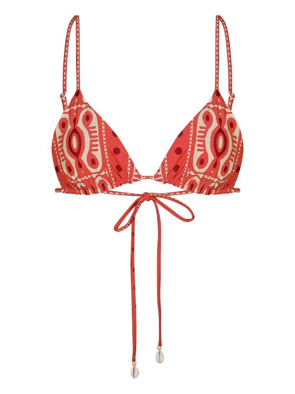 Johanna Ortiz Konibo printed biquini top - Rosso