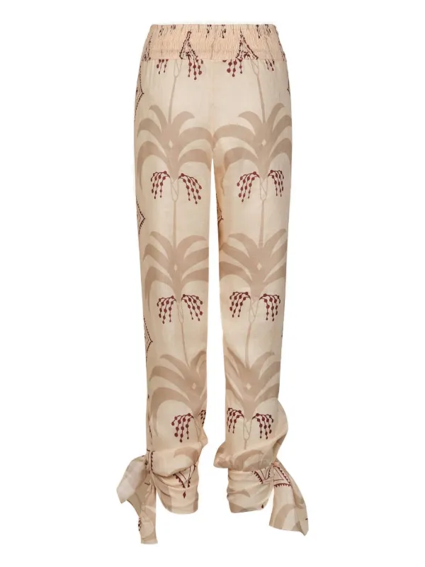 Johanna Ortiz Femininity Dramatic Tie Trousers | Neutrals
