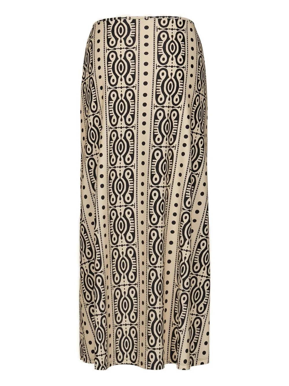 Johanna Ortiz Nuevo Destino printed slit midi skirt - Beige