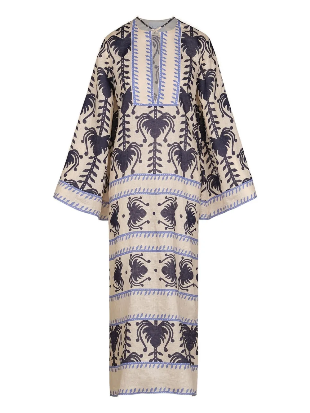Johanna Ortiz Wild Savannah Printed Midi Dress In Neutral