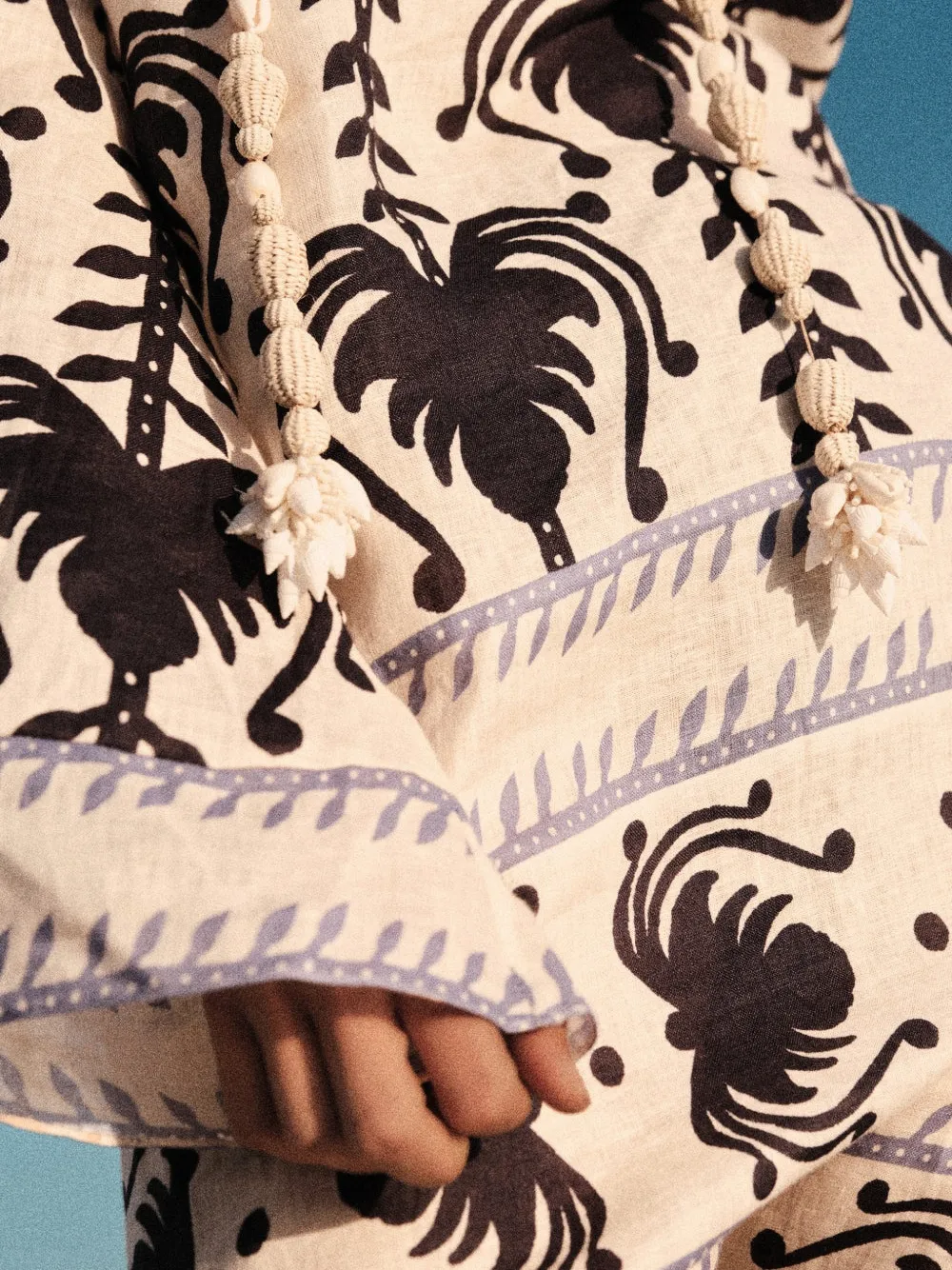 Johanna Ortiz Wild Savannah Printed Midi Dress In Neutral