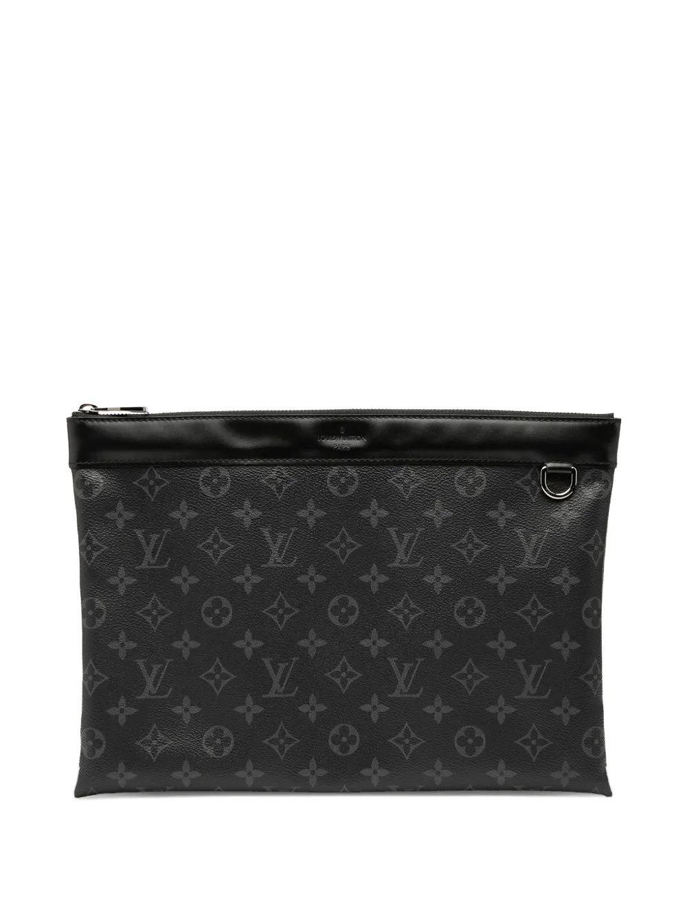 LOUIS VUITTON Pre-owned 2019 Monogram Eclipse Discovery Pochette Gm Clutch Bag In Black