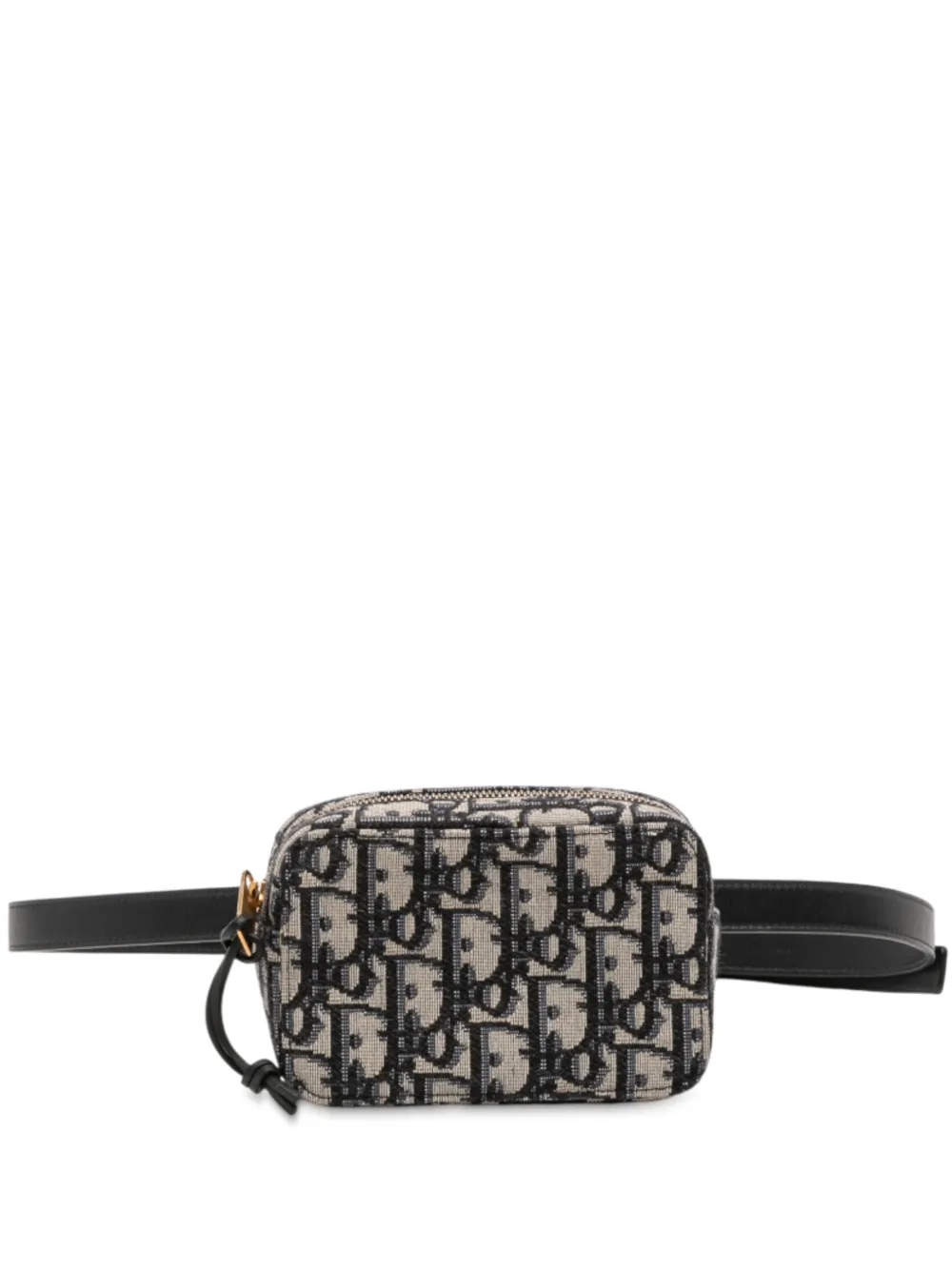 Pre-owned Dior 2020 Oblique Canvas Pouch Belt Bag In Blue