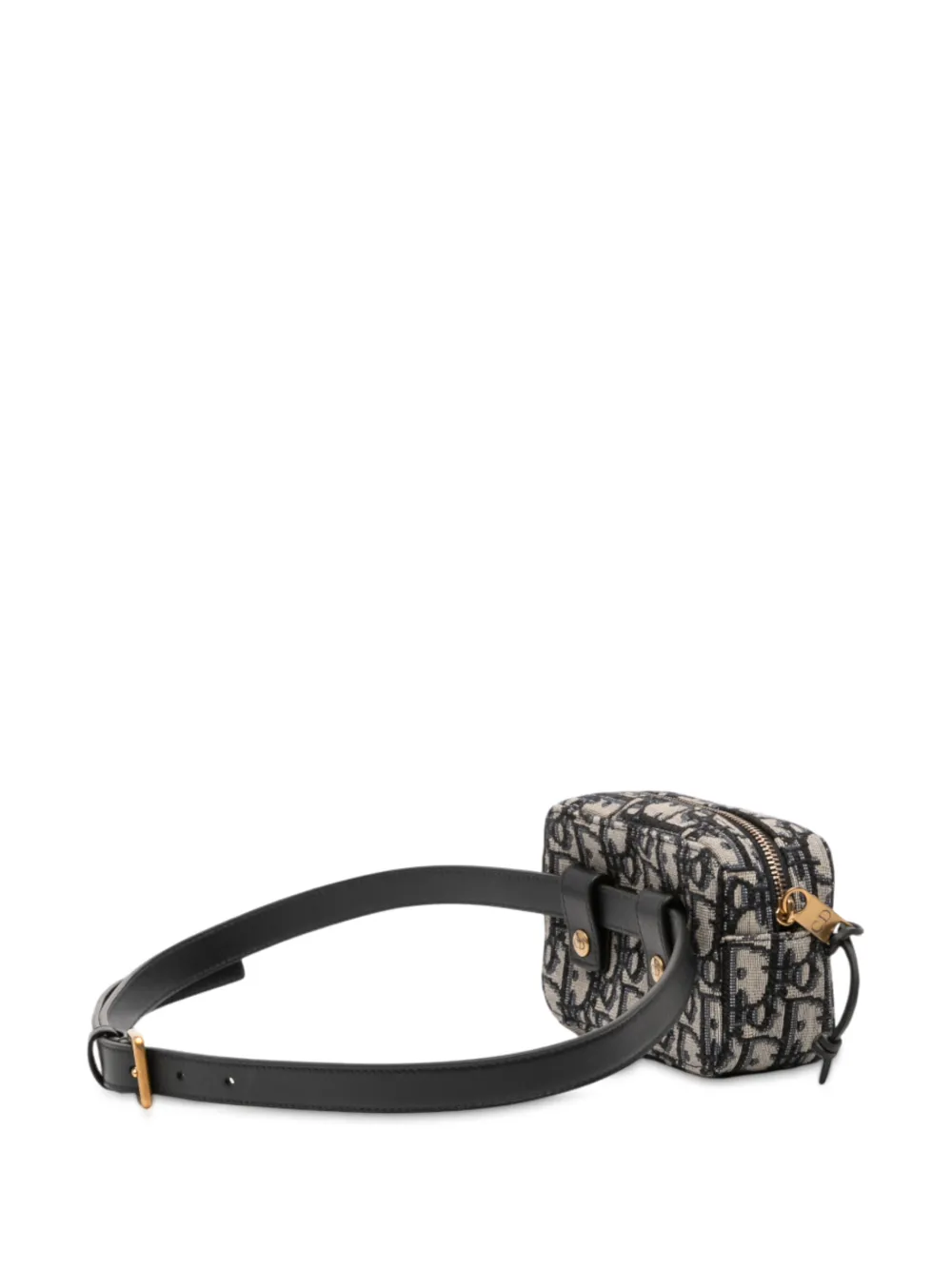 DIOR Pre-owned 2020 Oblique Canvas Pouch Belt Bag In Blue