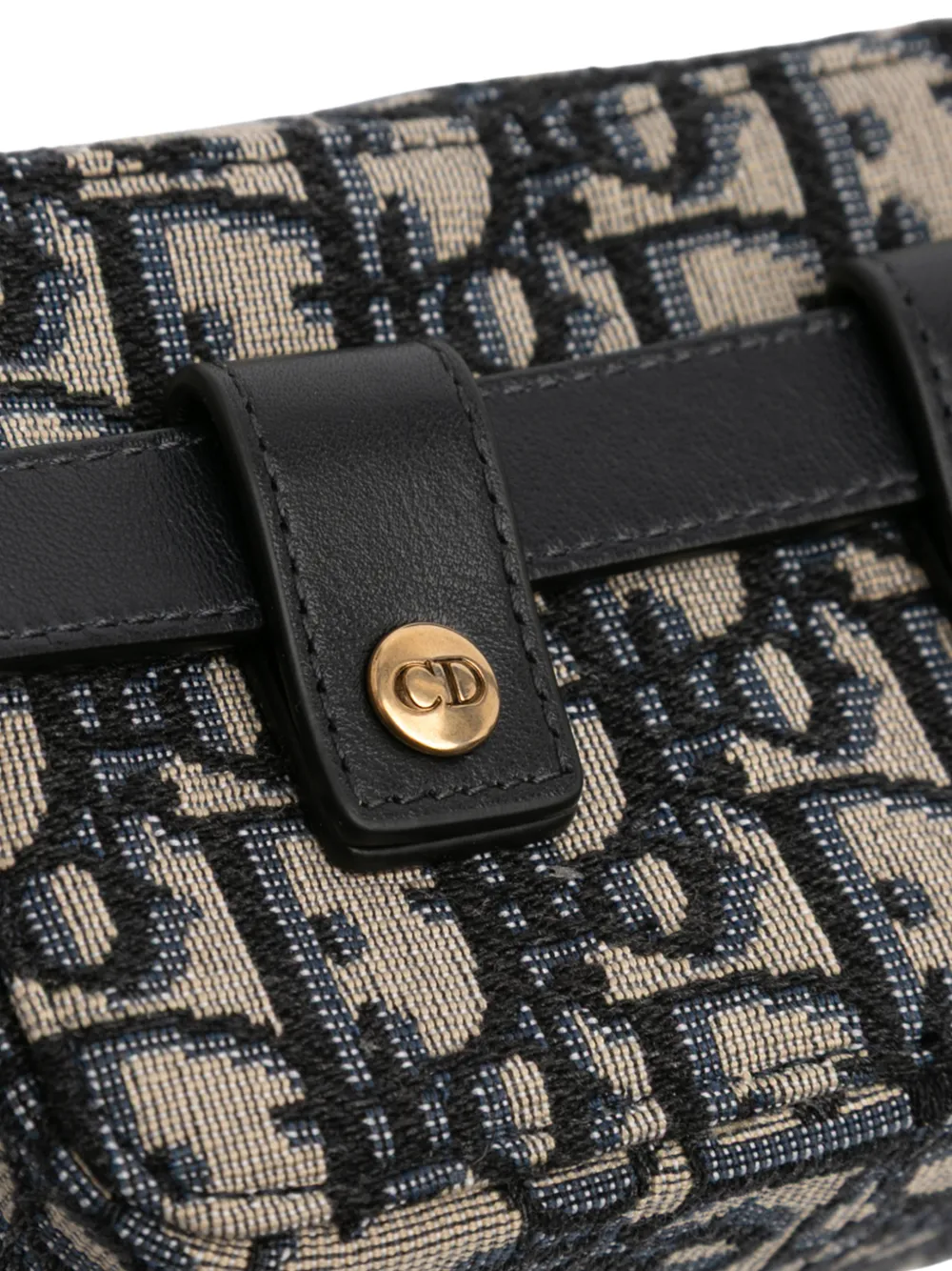 DIOR Pre-owned 2020 Oblique Canvas Pouch Belt Bag In Blue