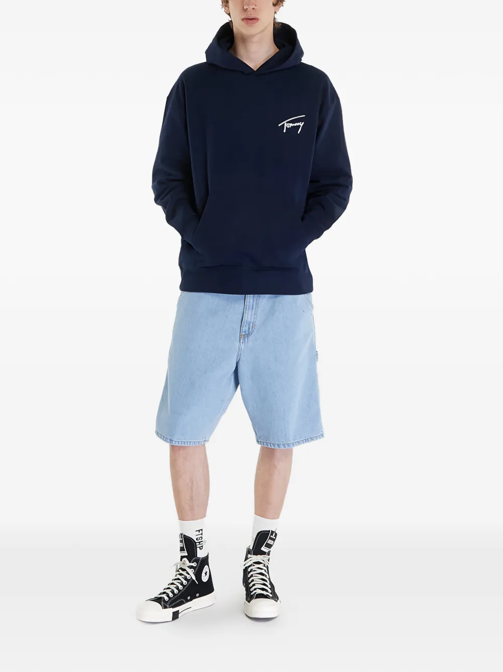 Tommy Hilfiger Hoodie met kenmerkend logo Blauw