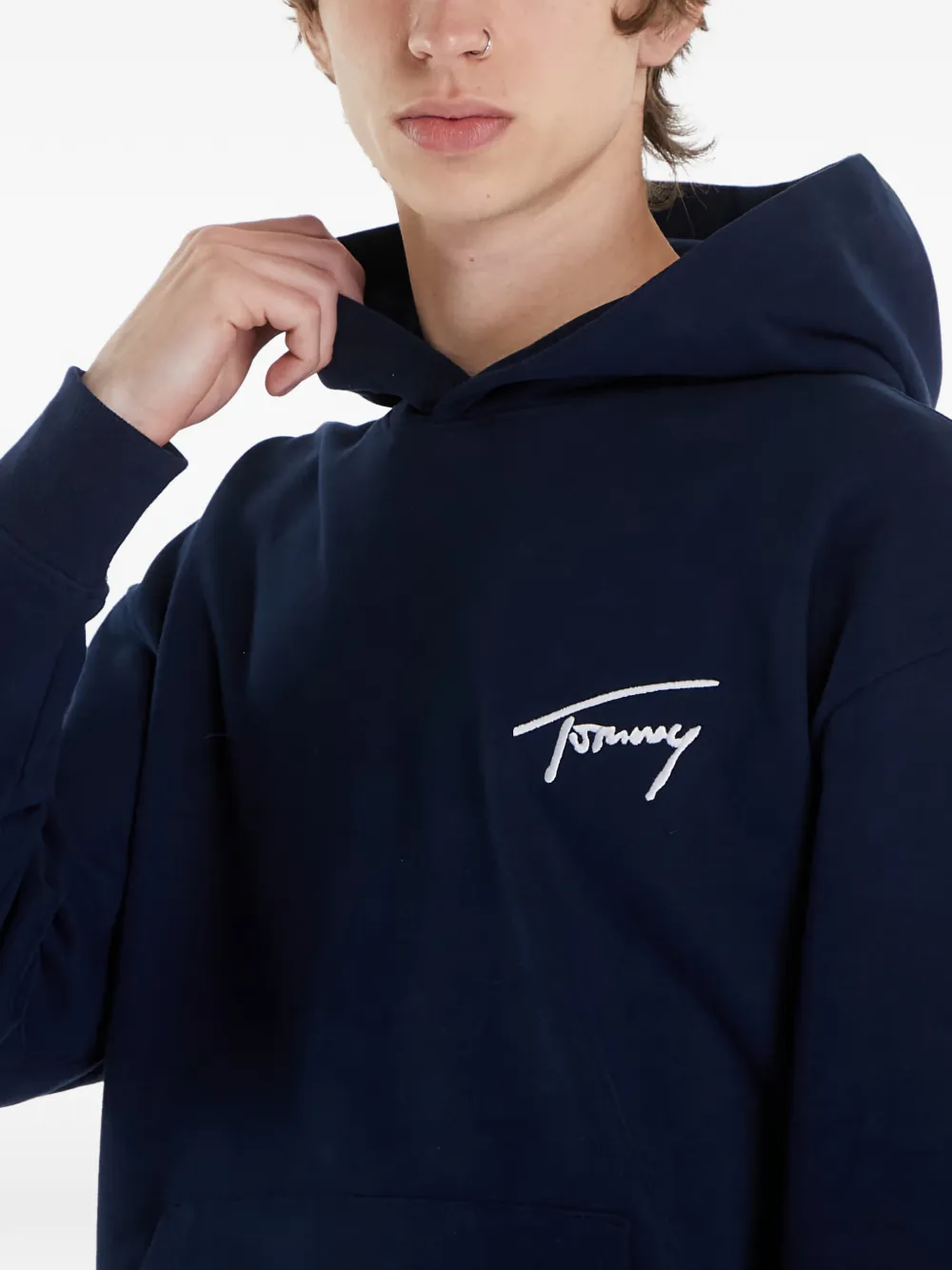 Tommy Hilfiger Hoodie met kenmerkend logo Blauw