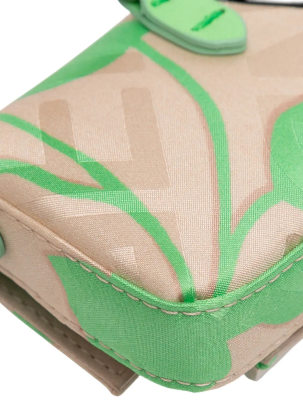 FENDI Pre-owned 2010-2025 Nano Satin Charm Baguette Shoulder Bag In Brown