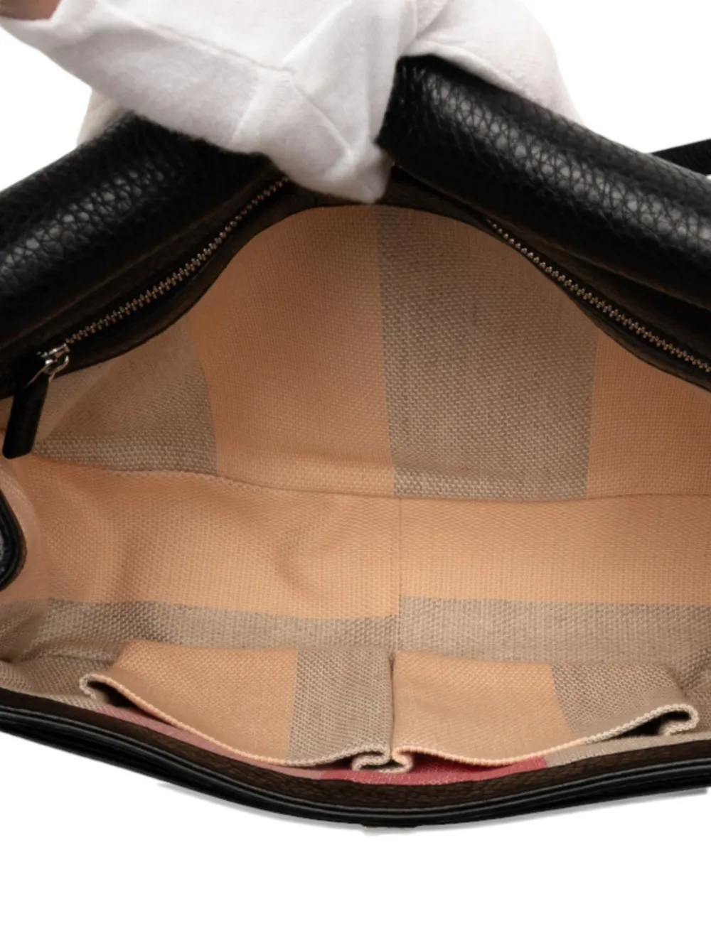 GUCCI Pre-owned 2000-2015 Medium Leather Bamboo Daily Crossbody Bag In Black