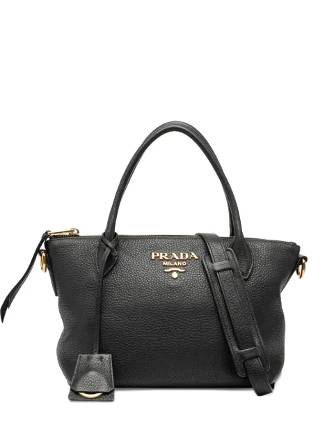Prada Pre-Owned 2000-2025 Vitello Daino Zip Top satchel