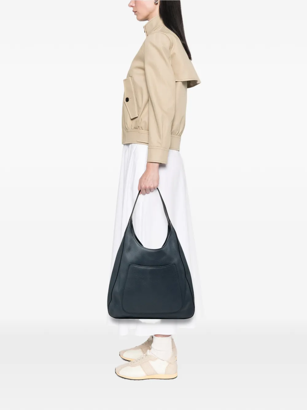 Prada Pre-Owned 2013-2025 Vitello Daino Pocket hobo bag | Blue | Image 1