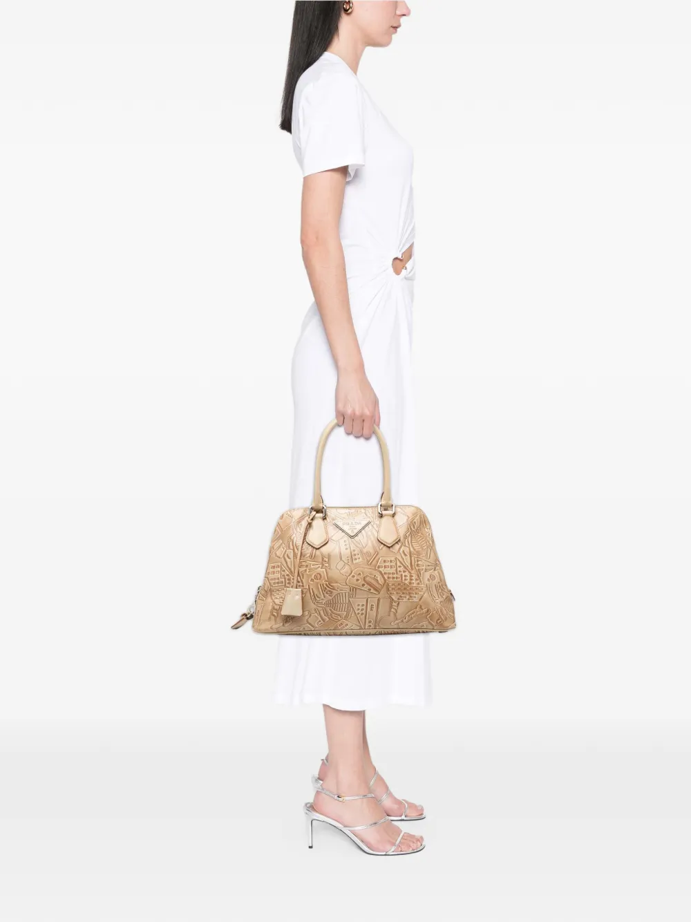 Prada Pre-Owned 2000-2025 Embossed Leather handbag | Pre-Owned | Image 2