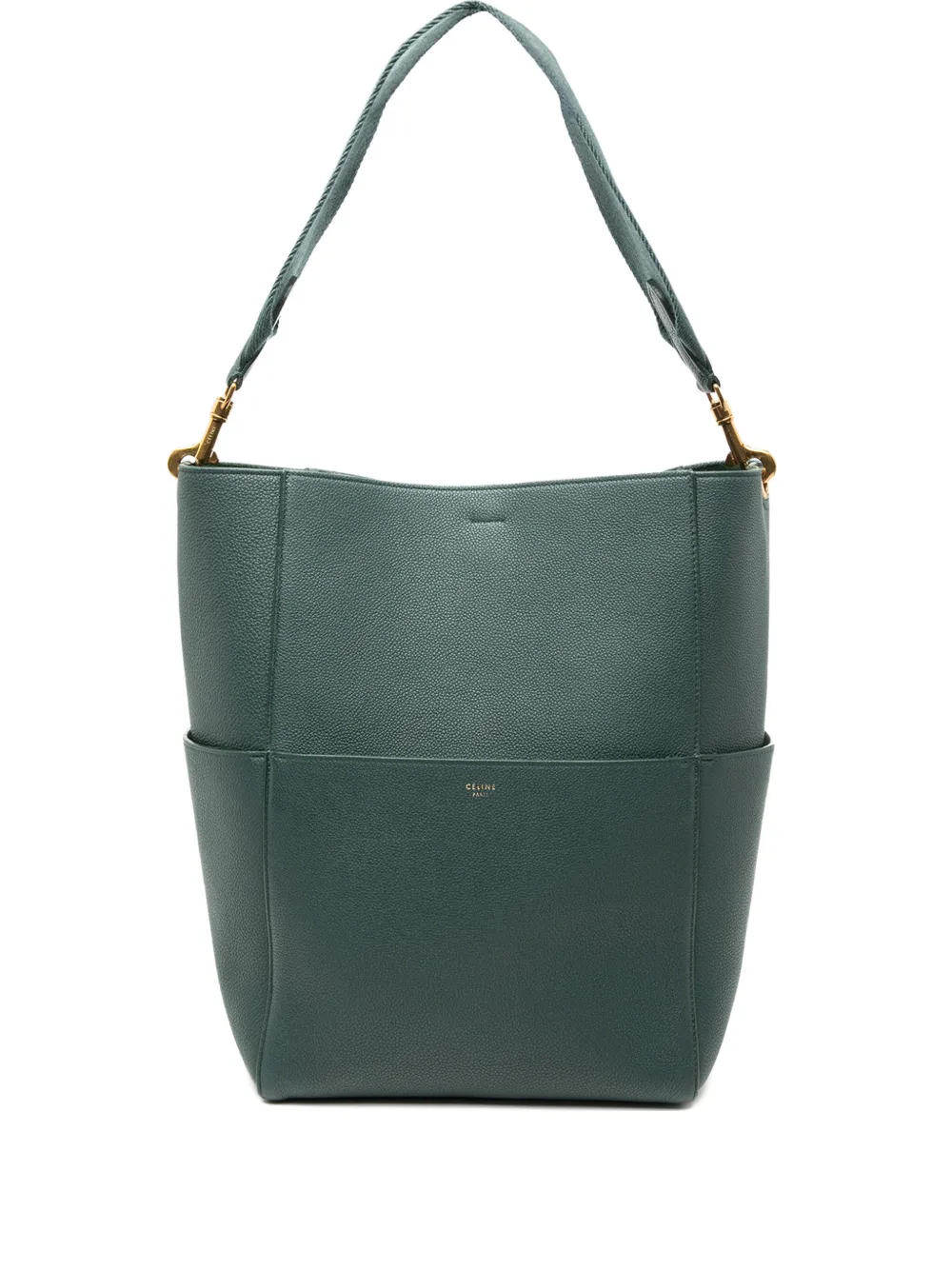 Celine Pre-Owned sac seau Seau Sangle médium en cuir (2017) | vert | Image 1