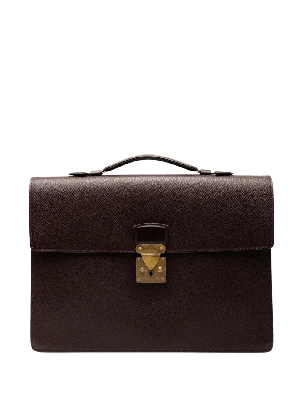 Louis Vuitton Pre-Owned 1998 Taiga Serviette Kourad Briefcase business bag | Red | Image 1