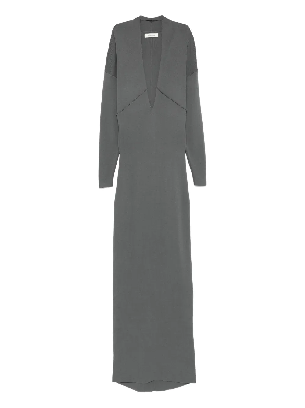ENTIRE STUDIOS Rallel V-neck long-sleeve maxi dress | Grey | Image 1