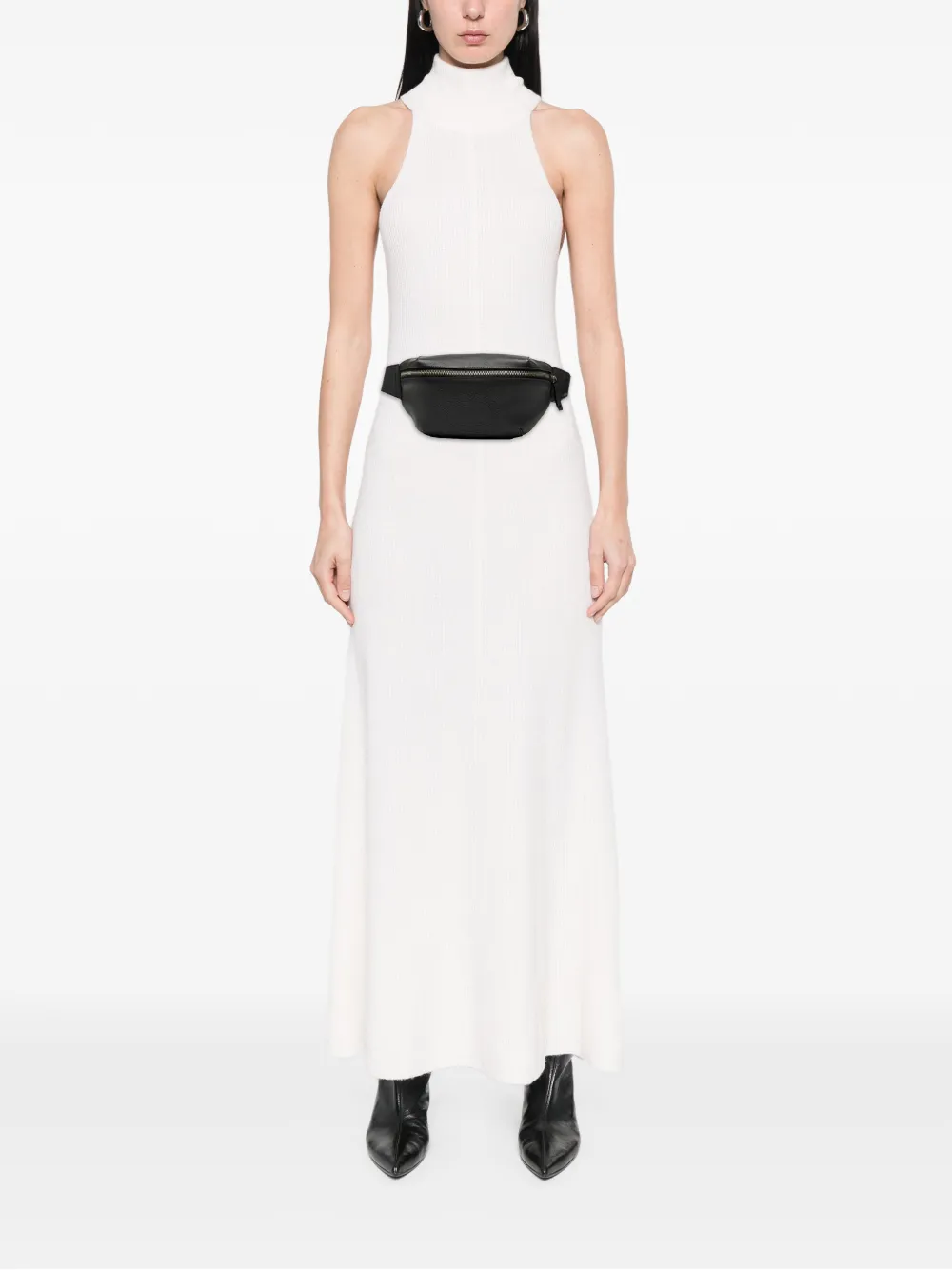 Pre-owned Burberry 2018-2023 Crest Embossed Leather Bum Bag Belt Bag In Black