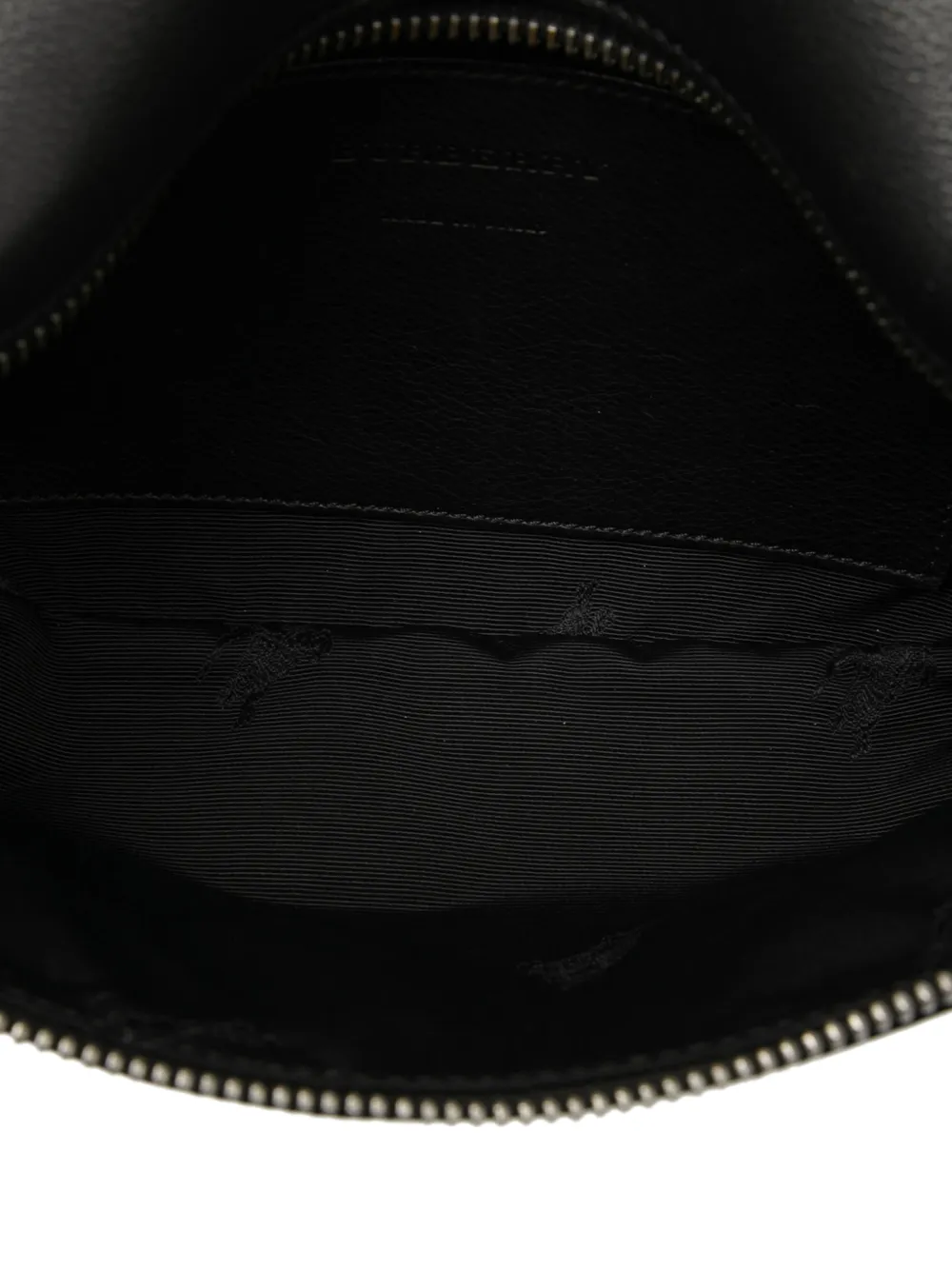 Pre-owned Burberry 2018-2023 Crest Embossed Leather Bum Bag Belt Bag In Black