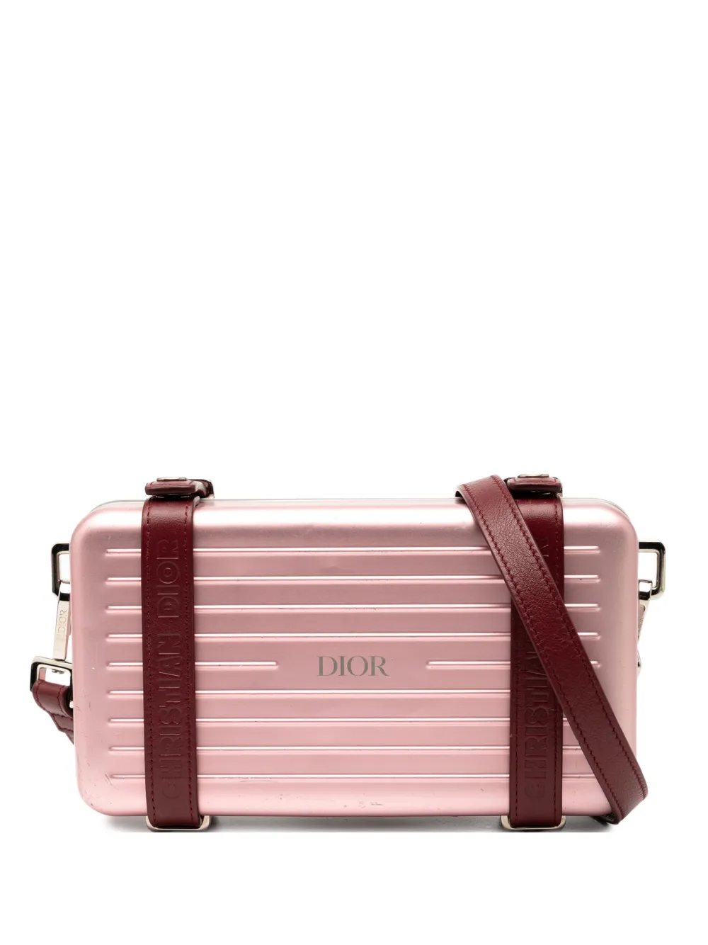 Christian Dior Pre-Owned 2019 リモワ アルミニウム パーソナル クラッチ オン ストラップ ショルダーバッグ Christian Dior Pre-Owned 2019 リモワ アルミニウム パーソナル クラッチ オン ストラップ ショルダーバッグ