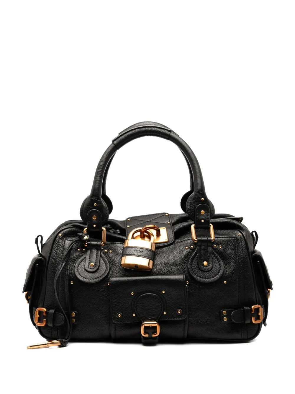 クロエ　パディントン　バッグ　Chloe paddington 黒　正規品美品 Paddington leather handbag Chloé Black in Leather - 34898979
