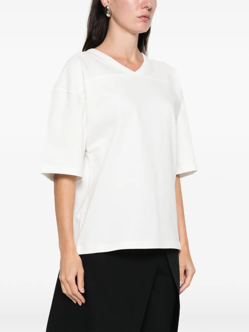 St Agni Match Paneled Organic Cotton-jersey T-shirt In Multi