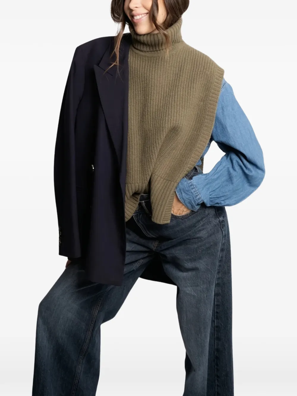 DAVANTINO ribbed roll-neck top | Shirts | Image 2