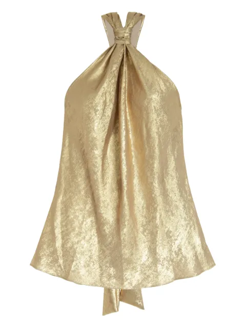 Isolda top con nudo y cuello halter