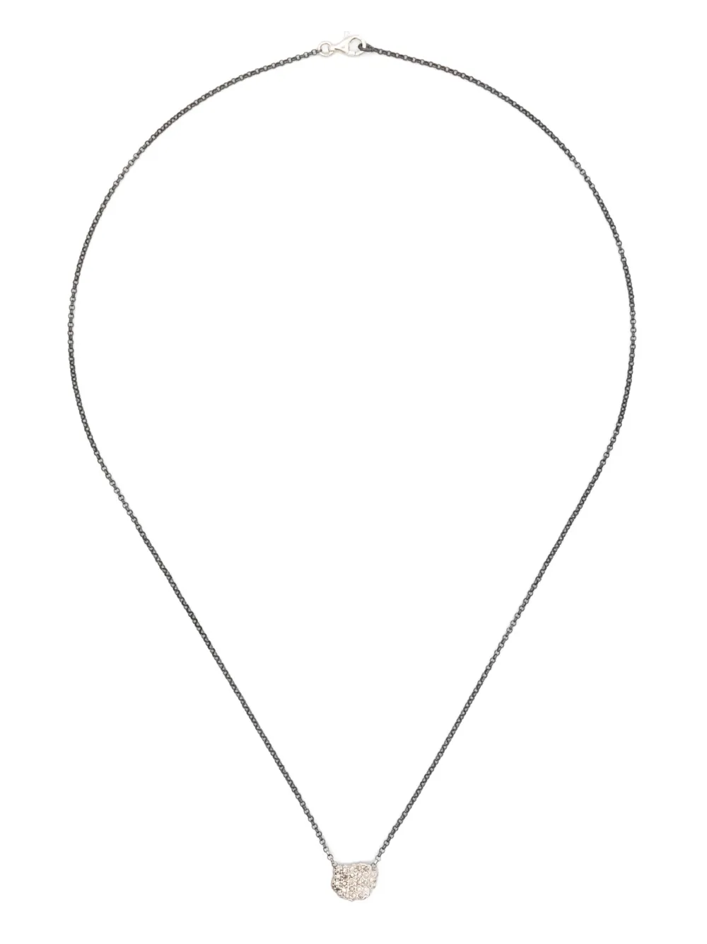 Rosa Maria sterling silver pendant diamond necklace - Argento