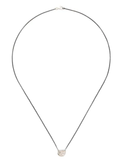 Rosa Maria sterling silver pendant diamond necklace