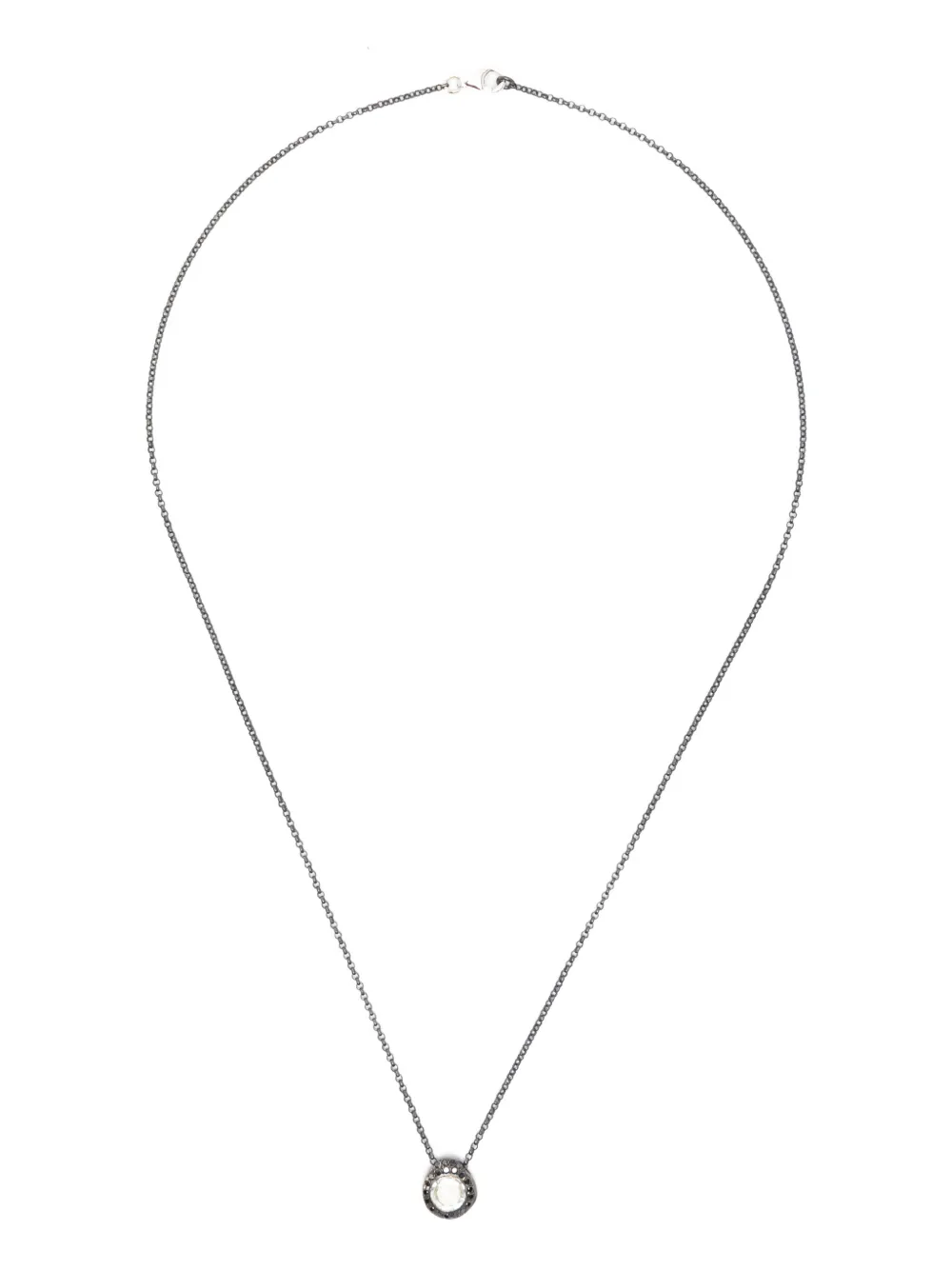 Rosa Maria sterling silver prasiolite diamond necklace - Nero