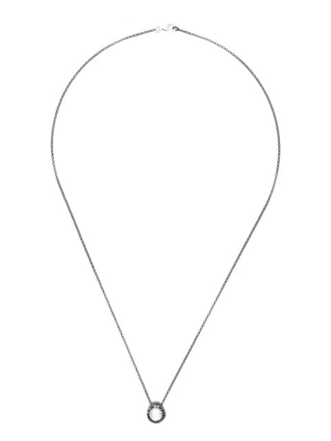 Rosa Maria sterling silver prasiolite diamond necklace