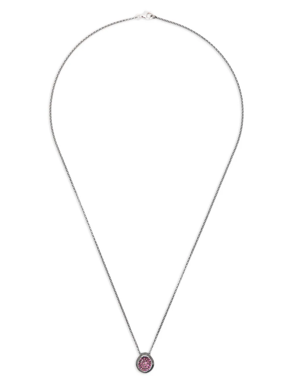 Rosa Maria sterling silver ruby necklace - Nero