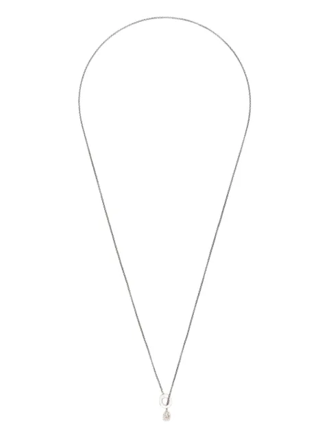 Rosa Maria sterling silver pendant diamond necklace  