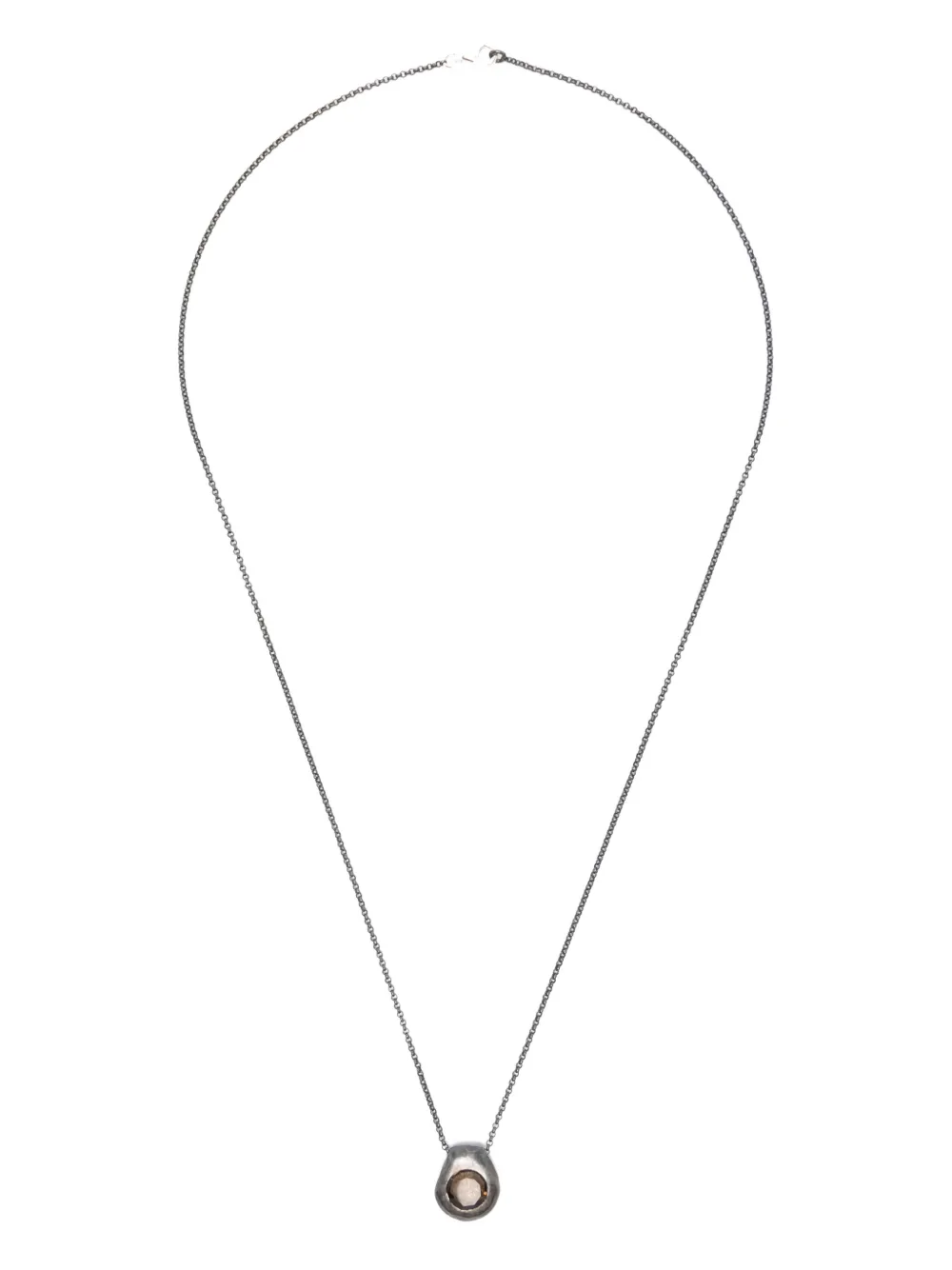 Rosa Maria sterling silver quartz necklace - Argento