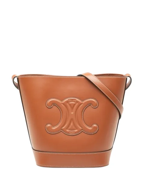 Celine Pre-Owned 2024 kleine Cuir Triomphe Beuteltasche aus Kalbsleder