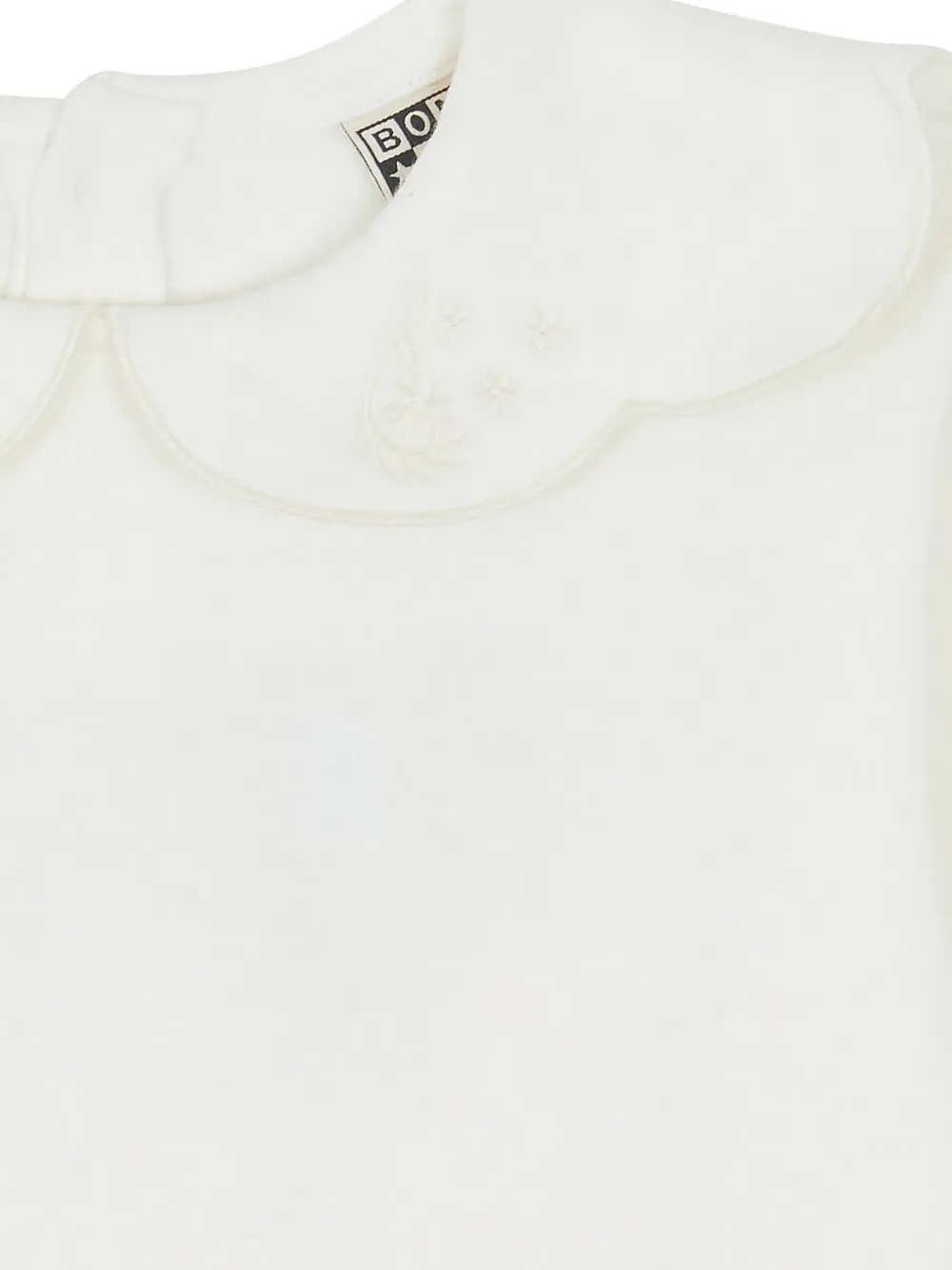 Bonton Embroidered-detail Scallop-collar Top In White