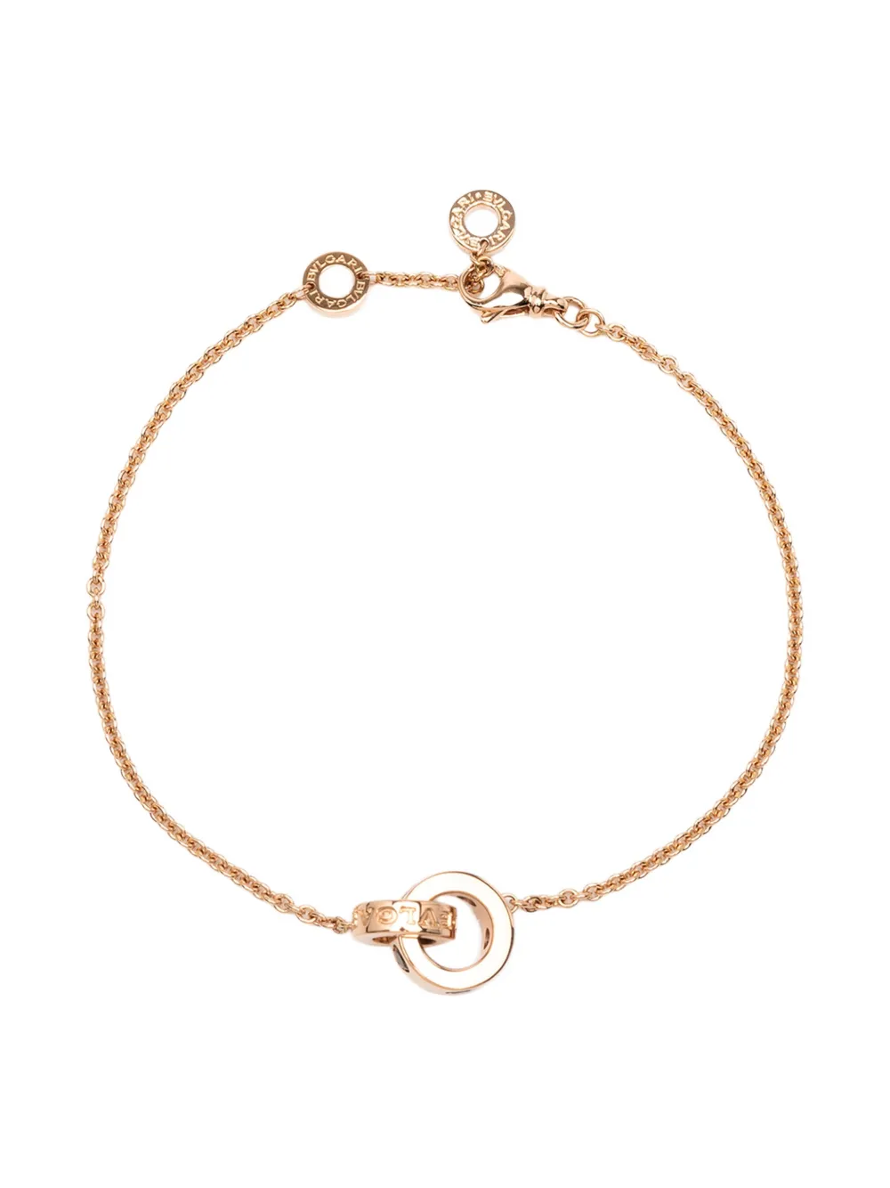 Pre-owned Bvlgari 2015-2025 18k Rose Gold Amethyst And Tourmaline Roman Sorbets Bracelet In Pink