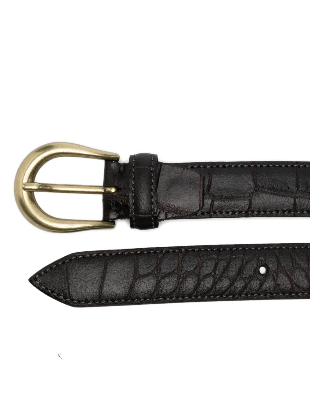 ALBERTO LUTI buckle leather belt - Bruin