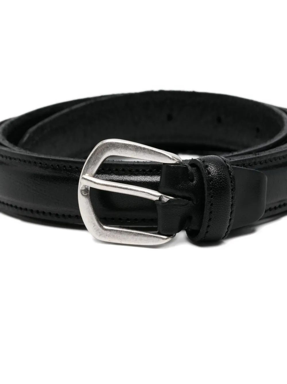  Alberto Luti Buckle Leather Belt - Black 