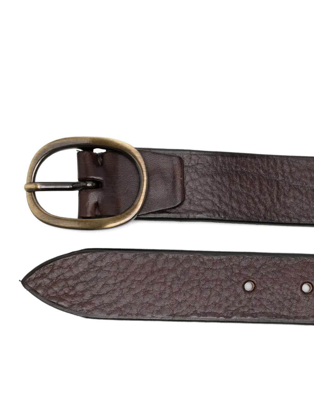 ALBERTO LUTI oval buckle belt - Bruin