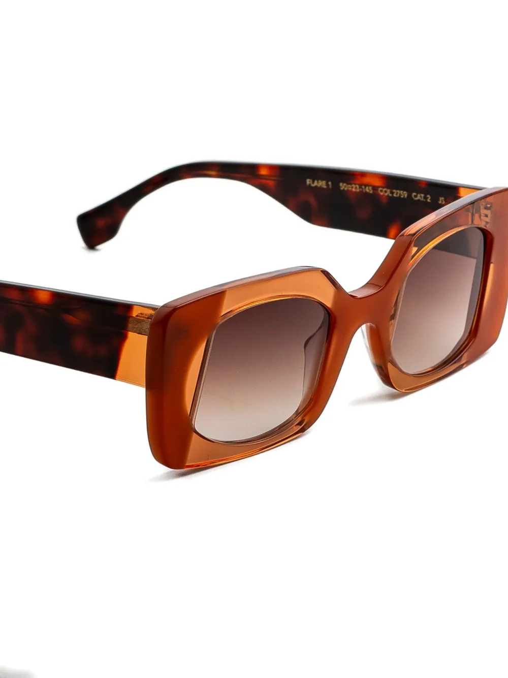 Face À Face Flare1 Geometric Sunglasses In Orange