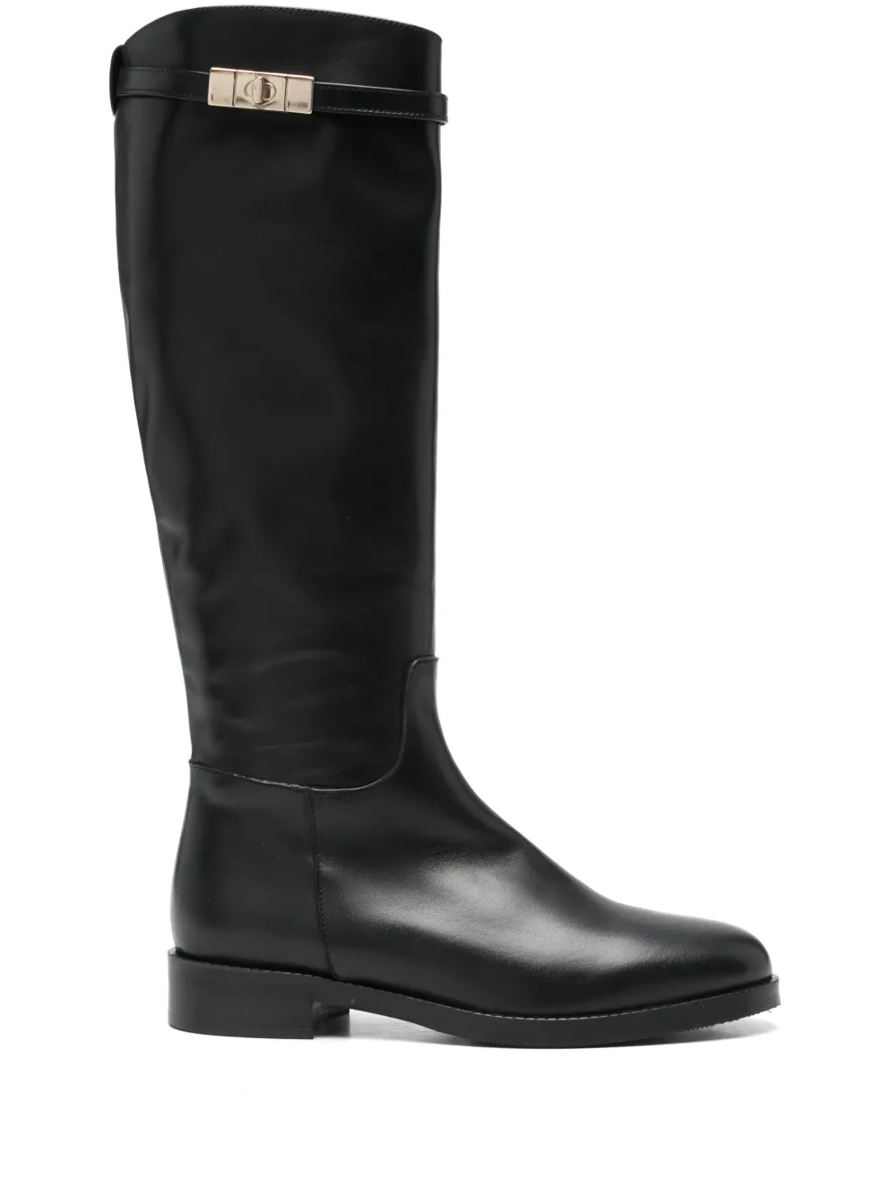 paola parisi botas con detalle de hebilla y tacón de 30mm | negro | Image 1