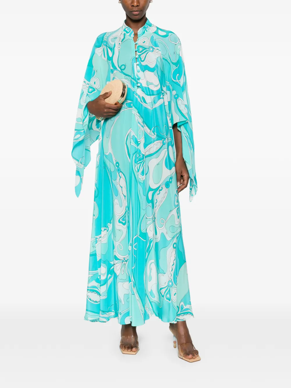 PUCCI floral-print kaftan - Blauw