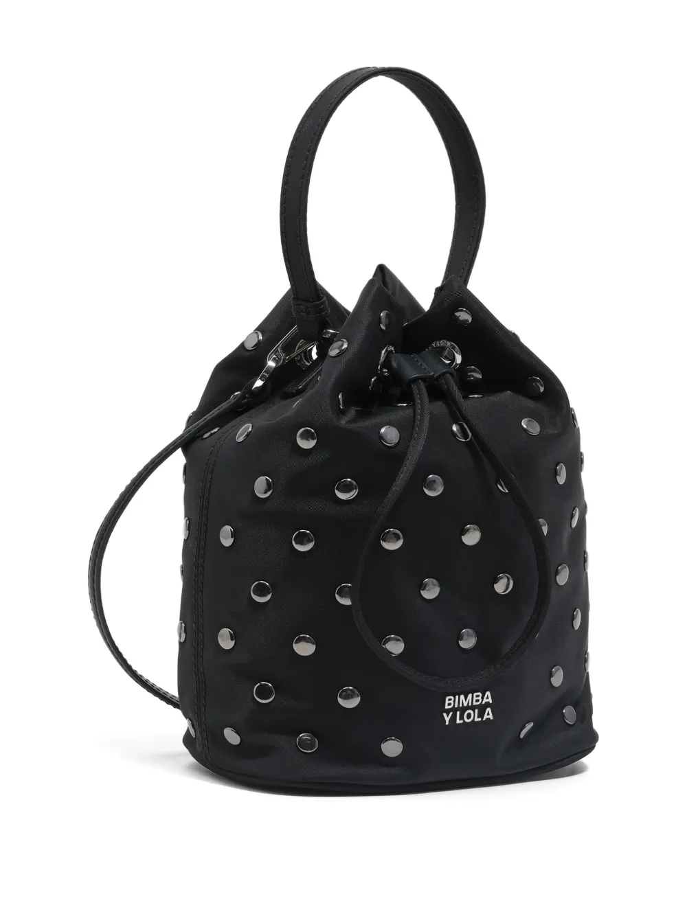 Bimba Y Lola Stud-detail Drawstring Mini Bag In Black
