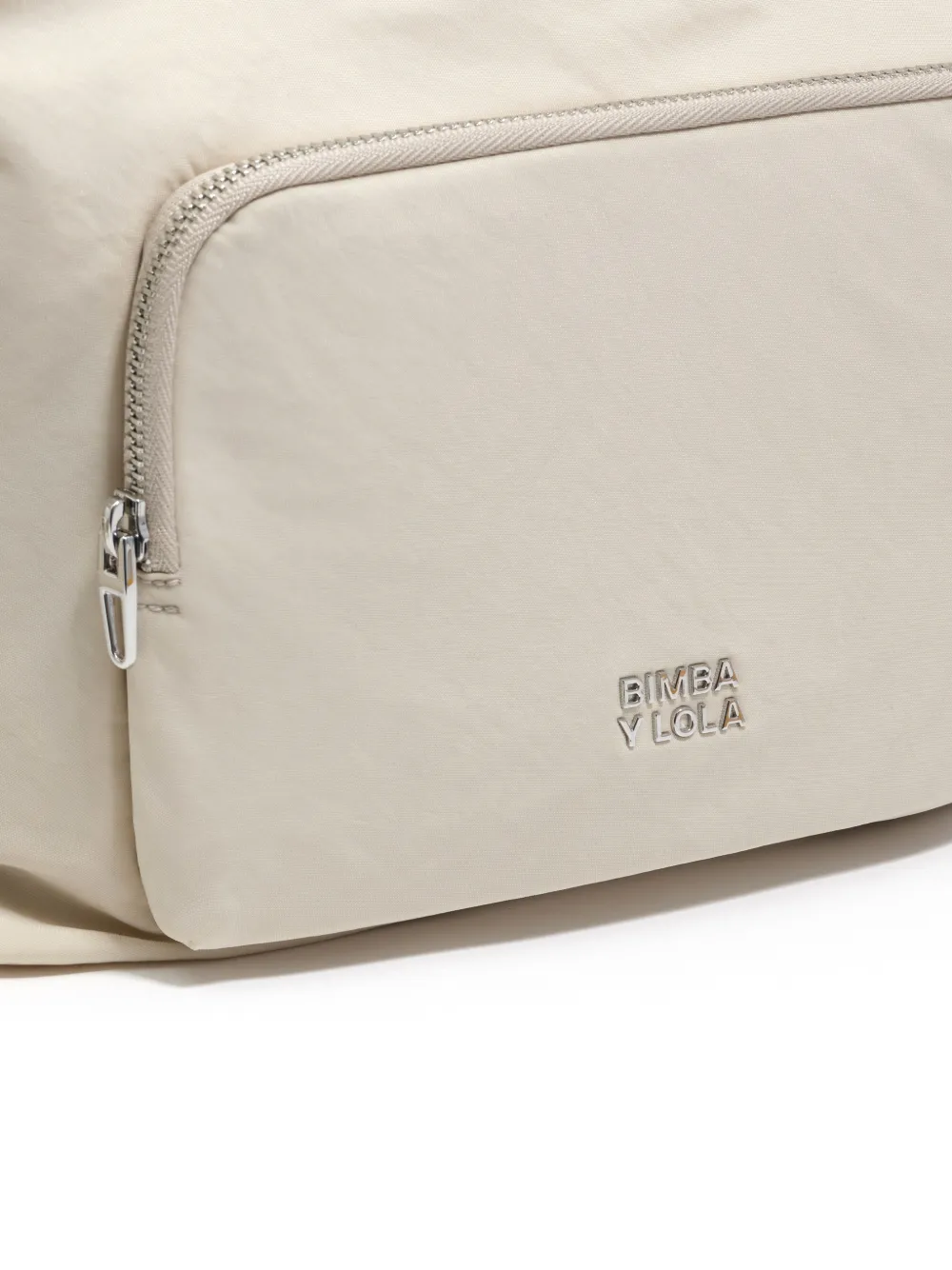 Bimba Y Lola Top-handle Zip-pocket Tote Bag In Neutral