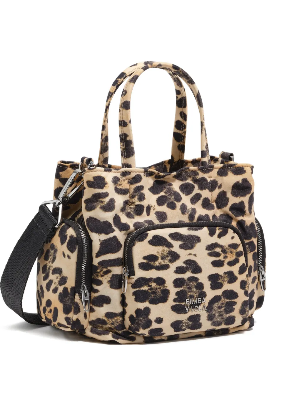 Bimba y Lola leopard-pattern zip-fastening mini bag | Neutrals | Image 1
