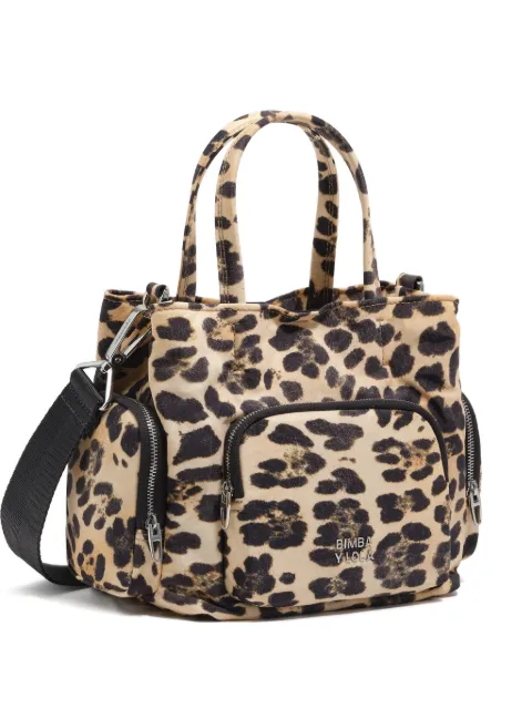 Bimba y Lola leopard-pattern zip-fastening mini bag