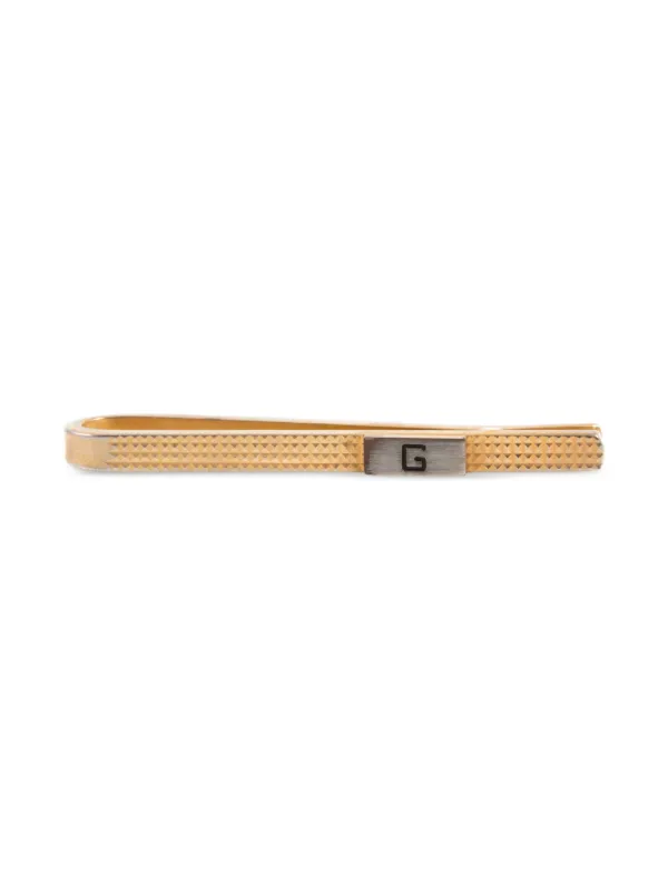 Givenchy Pre-owned 1990s Textured Tie Link in Gold