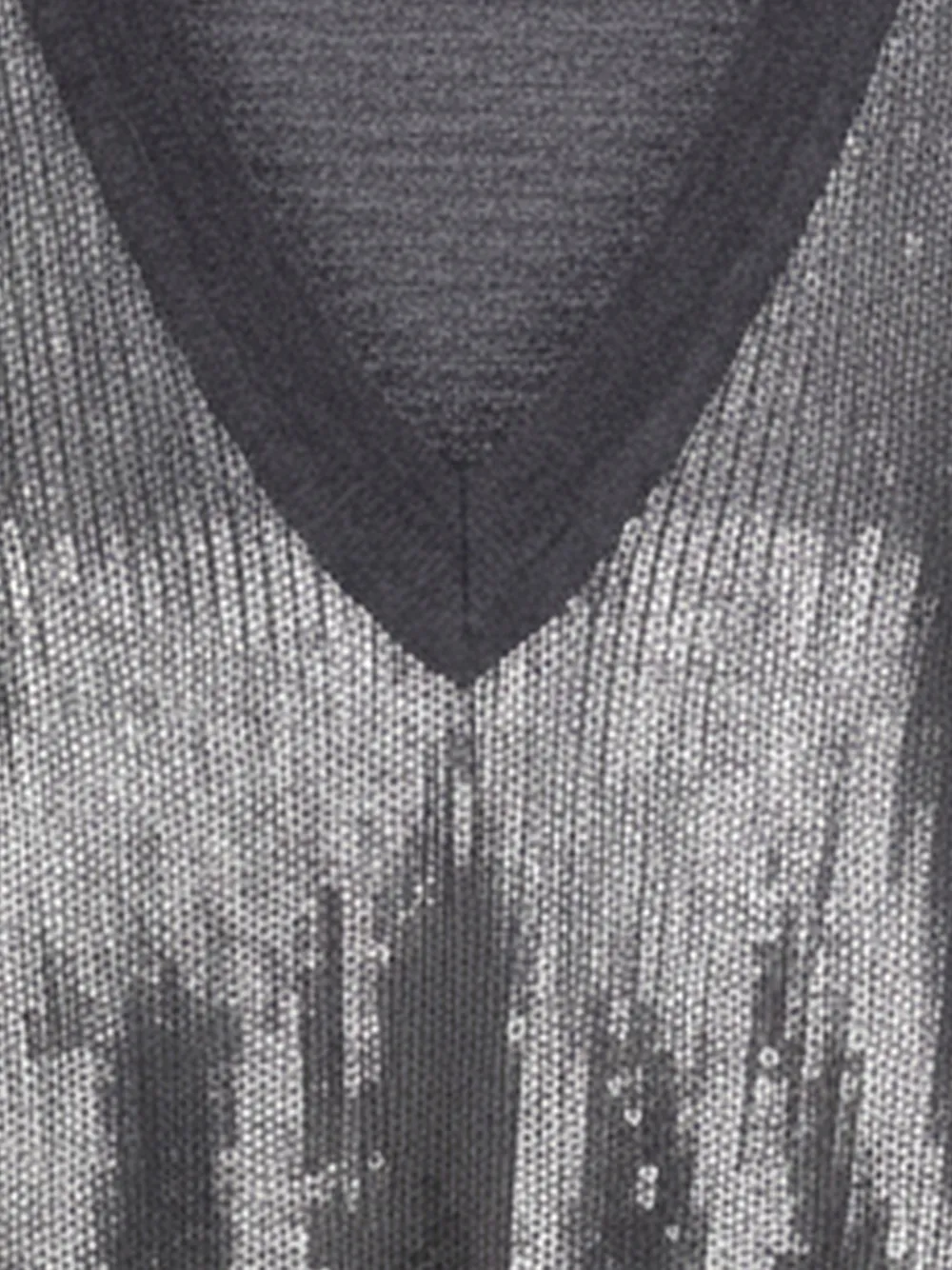 ALPHA STUDIO sequin V-neck sweater Grijs