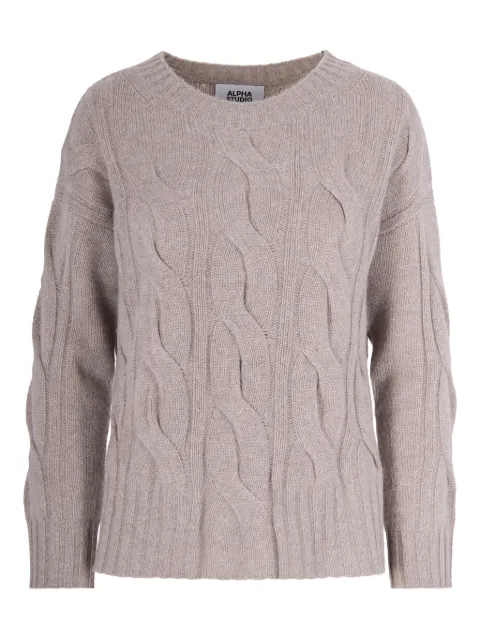 ALPHA STUDIO Alpha cable knit studio sweater